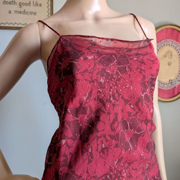 Vintage 90s Y2K Positive Attitude Midi Dress Whimsygoth Glitter Fairycore 8P - Picture 5 of 11